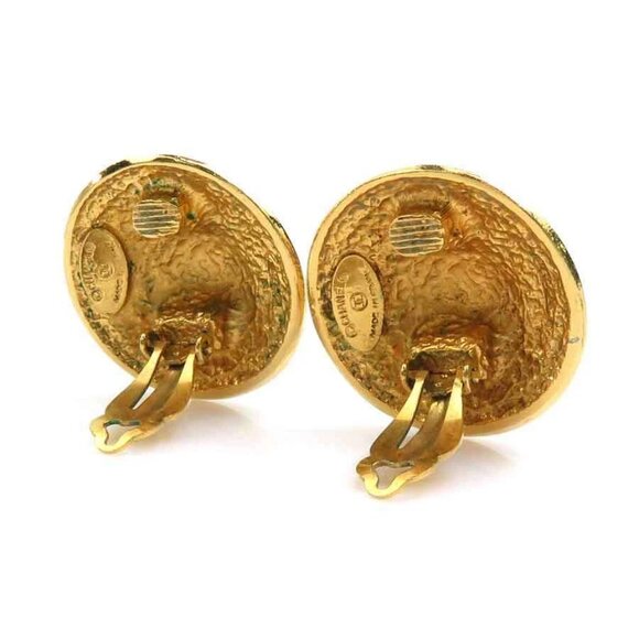 CHANEL Logo Clip on Earrings Gold Metal - e60407a - Picture 3 of 11